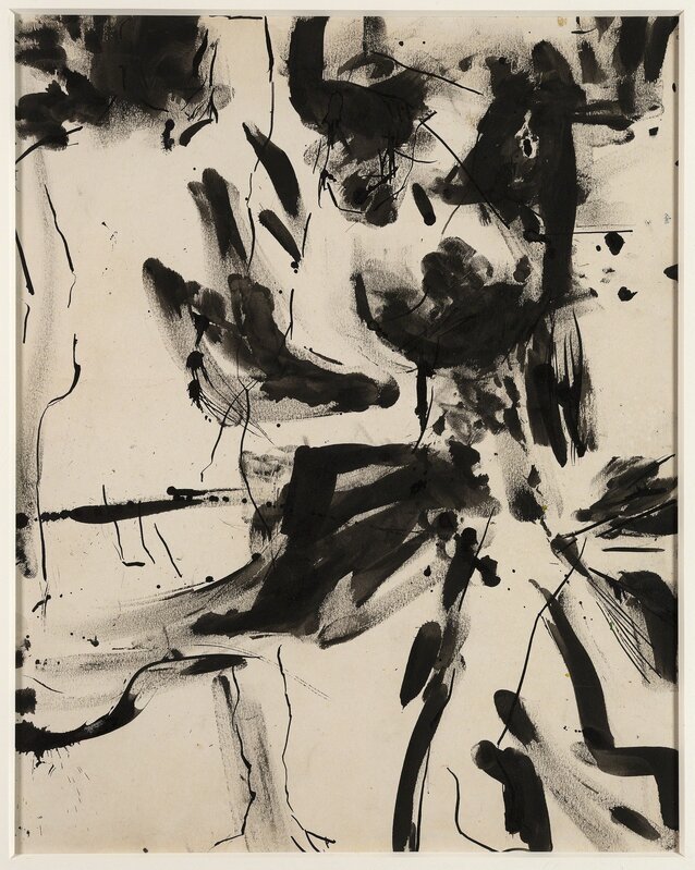 Grace Hartigan, ‘Male Figure’, 1952, Drawing, Collage or other Work on Paper, Pen, brush, black ink, and ink wash on paper, Debra Force Fine Art