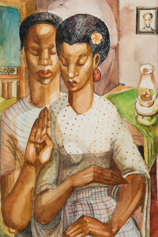 Frederick Jones, ‘Couple’, 1945-1950, Painting, Watercolor on paper, ACA Galleries