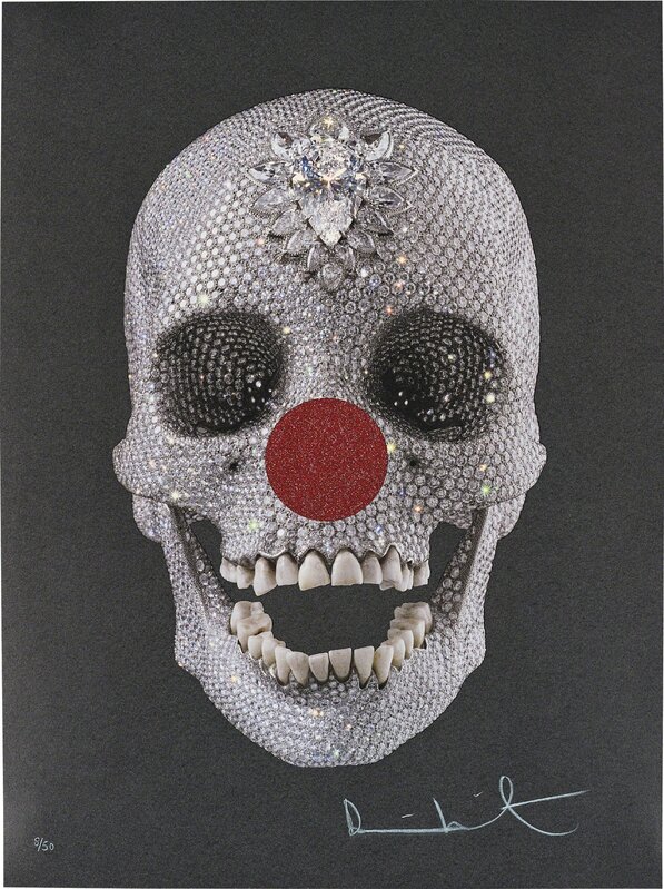 Damien Hirst, ‘For the Love of Comic Relief’, 2013, Print, Lithograph in colours with glitter and UV glaze, on wove paper, the full sheet, Phillips