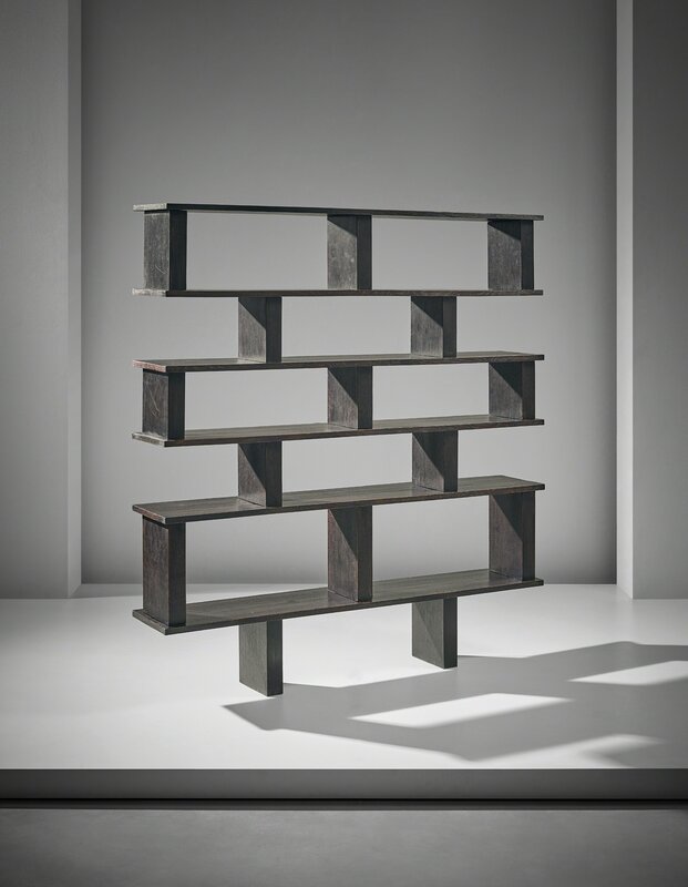Charlotte Perriand & Pierre Jeanneret, ‘Unique bookcase, designed for Henri Ingber’, 1948, Design/Decorative Art, Stained oak, stained oak-veneered wood, Phillips