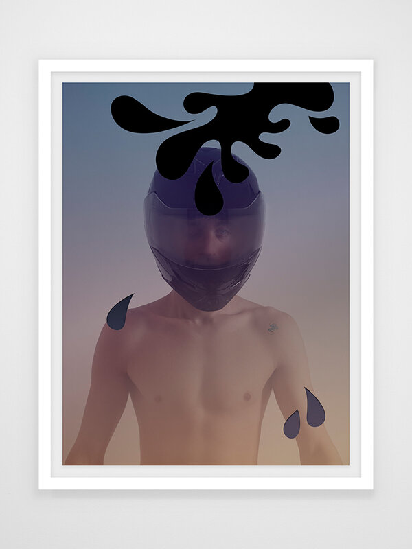 Joseph Desler Costa, ‘Helmet Smurf’, 2019, Photography, Layered laser cut dye sublimation prints on aluminum, CLAMP