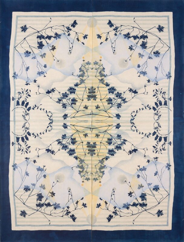 Danielle Rante, ‘Double Visions (midnight sun)’, 2019, Drawing, Collage or other Work on Paper, Cyanotype and colored pencil on paper, K. Imperial Fine Art