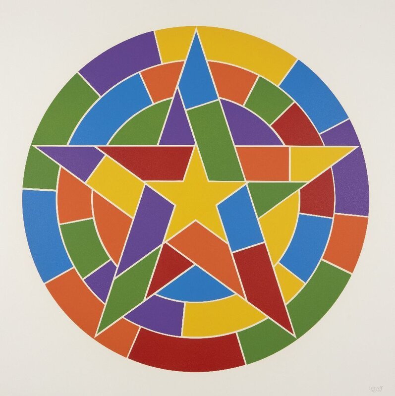 Sol LeWitt, ‘Tondo Stars’, 2002, Print, The complete set of six linocuts in colours on 300gsm somerset wove, Roseberys