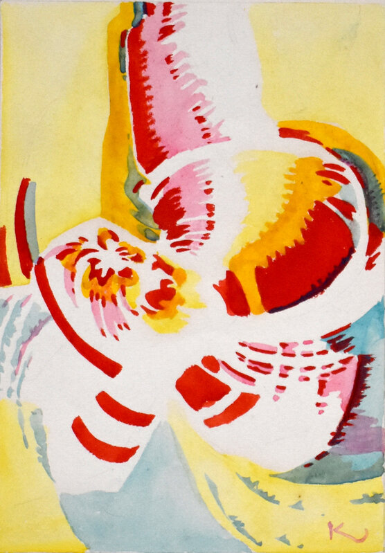 František Kupka, ‘Untitled (Study for a Pochoir)’, 1920, Drawing, Collage or other Work on Paper, Hand Signed Watercolour on Arches Wove Paper, Gilden's Art Gallery