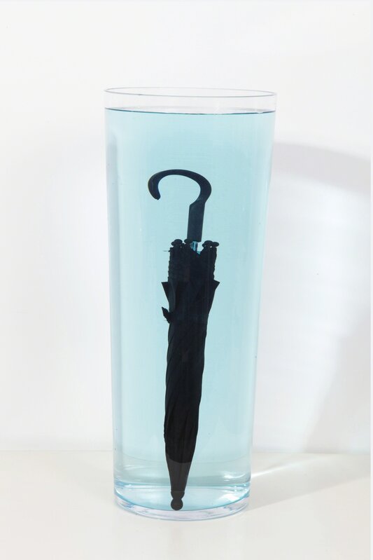 Gürbüz Doğan Ekşioğlu, ‘Destiny of Umbrella’, 2013, Installation, Glass vase, water, ink, umbrella, Ekavart Gallery