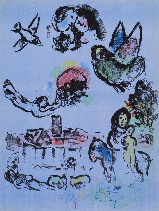 Marc Chagall, ‘Nocturne at Vence’, 1963, Print, Original lithograph printed in colors on wove paper., Galerie d'Orsay