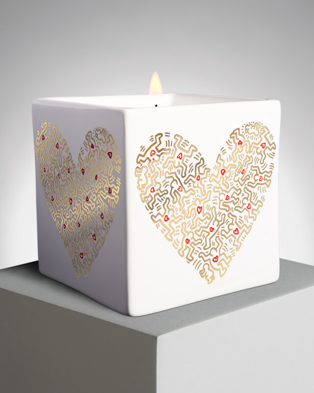 Keith Haring, ‘Gold Pattern Heart’, ca. 2015, Design/Decorative Art, Perfumed candle, Samhart Gallery