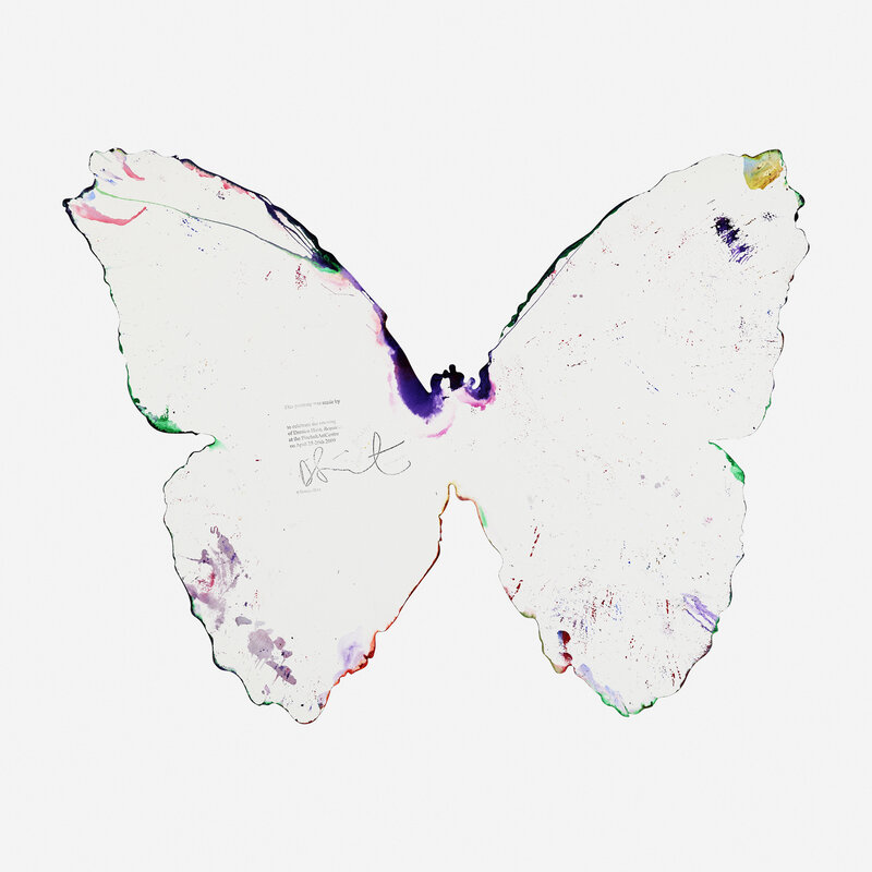 Damien Hirst, ‘Butterfly Spin Painting’, 2009, Drawing, Collage or other Work on Paper, Acrylic on paper, Rago/Wright/LAMA/Toomey & Co.