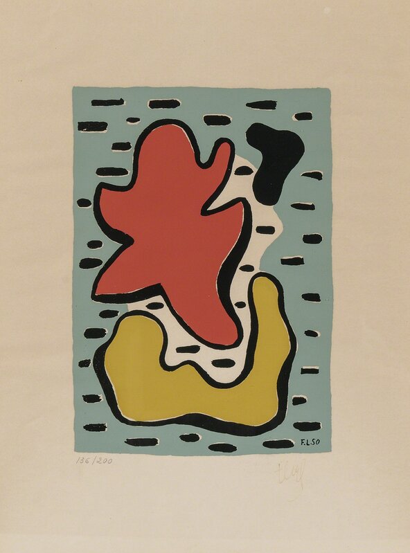 After Fernand Léger, ‘Jaune et rouge’, 1950, Print, Color screenprint on paper, Skinner