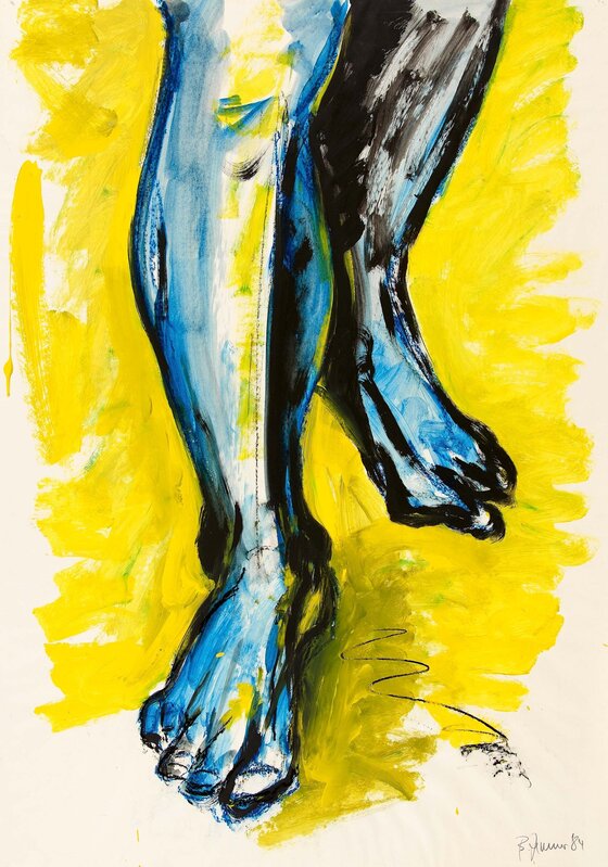 Bernd Zimmer, ‘Untitled (Feet)’, 1984, Mixed Media, Mixed media on paper, Van Ham