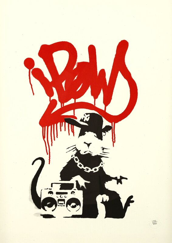 Banksy, ‘Gangsta Rat (Red)’, 2004, Print, Screenprint in colours, Chiswick Auctions