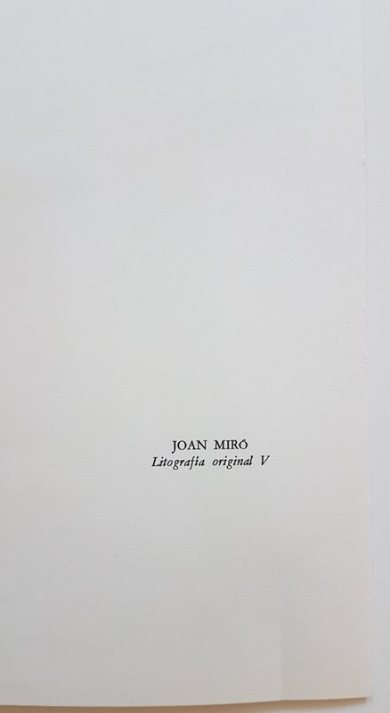 Joan Miró, ‘Litografia Original V’, 1975, Print, Color Lithograph, Cerbera Gallery