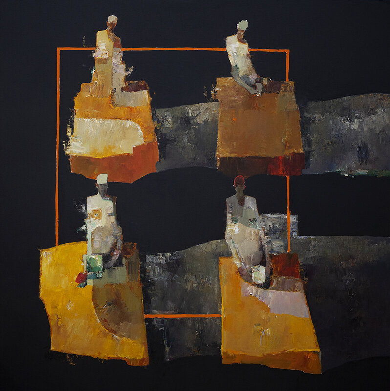 Danny McCaw, ‘Orange Box’, 2020, Painting, Oil on canvas (framed), Sue Greenwood Fine Art