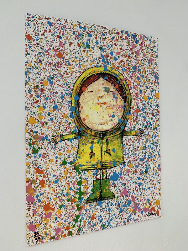 Dran, ‘ DRAN "PLUIE DE COULEURS" MULTICOLURED PRINT HAND SIGNED & NUMBERED BY ARTSIT ’, 2018, Print, Hand embellished screen print in colours on paper, Arts Limited