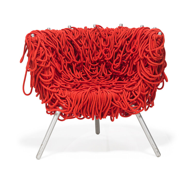 Fernando Campana, ‘Vermelha chair, Brazil’, 1990s, Design/Decorative Art, Rope, aluminum, steel, Rago/Wright/LAMA