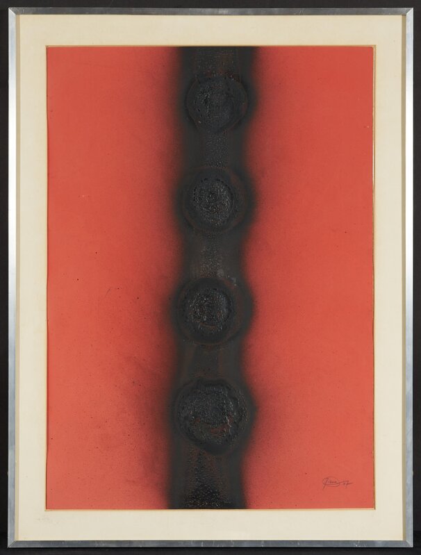 Otto Piene, ‘Untitled’, 1967, Mixed Media, Mixed media (fire gouache) on coloured card., Van Ham