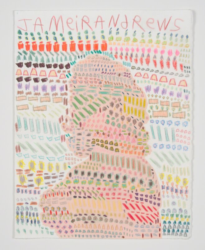 James Jameir Andrews, ‘Untitled’, 2013, Print, Colored pencil and graphite on reclaimed lithograph, Fleisher/Ollman