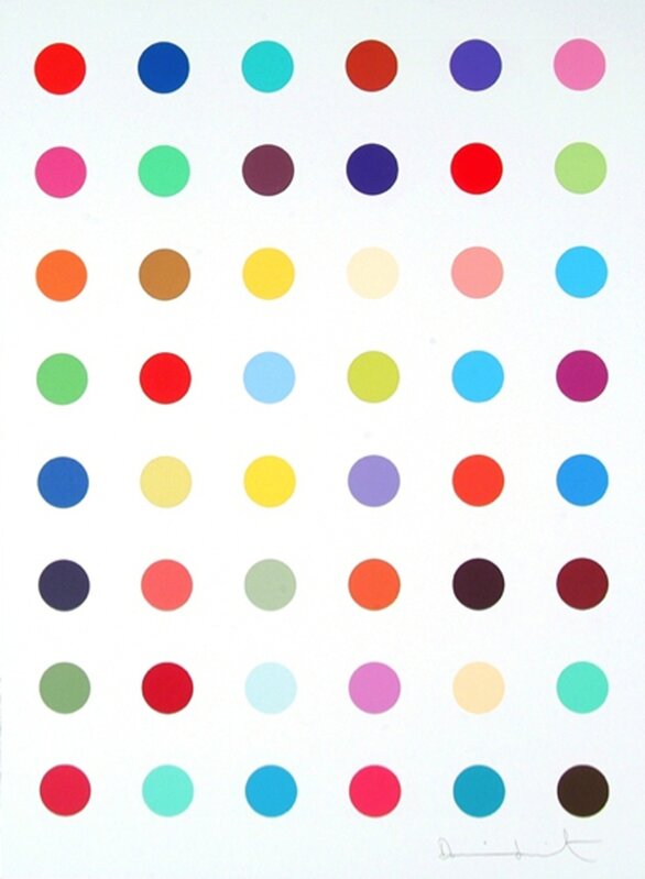 Damien Hirst, ‘OLEOYLSARCOSINE’, 2008, Print, Two-inch spot etching with 48 differently coloured spots, Cultural Avenue