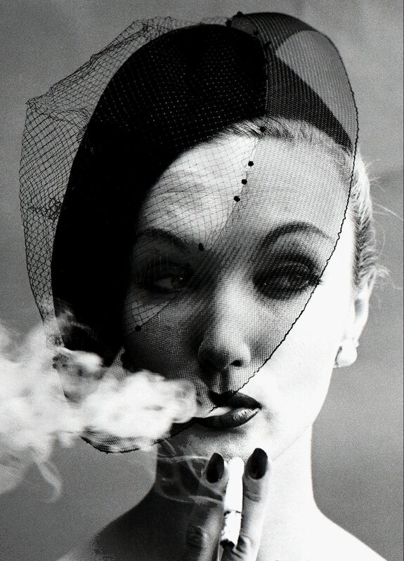 William Klein, ‘Smoke + Veil, Paris (Vogue)’, 1958, Photography, Silver Gelatin Print, Grob Gallery