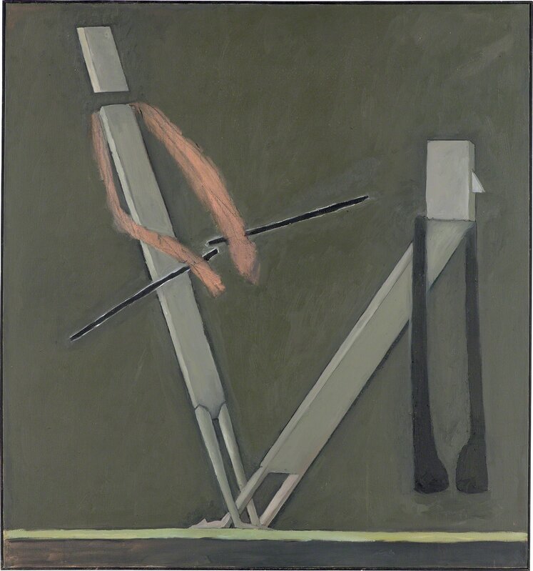 Mernet Larsen, ‘Holding Back’, 1988, Painting, Oil on canvas, in artist's frame, Phillips
