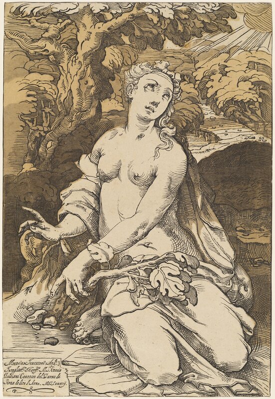 Andrea Andreani, ‘Eve’, 1586, Print, Chiaroscuro woodcut, National Gallery of Art, Washington, D.C.