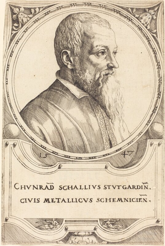 Augustin Hirschvogel, ‘Conrad Schall’, 1547, Print, Etching, National Gallery of Art, Washington, D.C.
