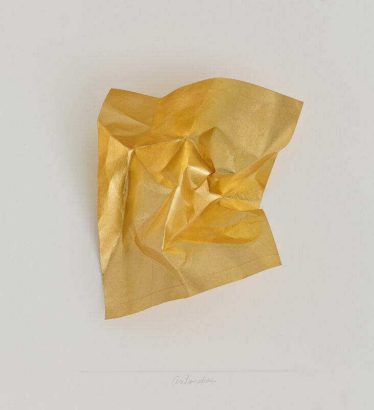 Stephen Antonakos, ‘Terrain #20’, 2013, Mixed Media, Gold leaf on Tyvek, Loretta Howard Gallery