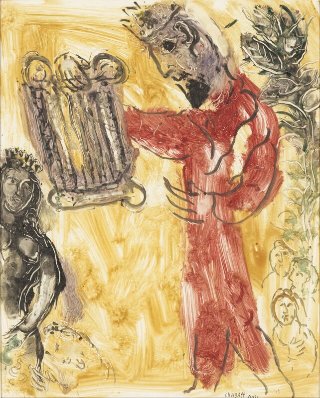 Marc Chagall, ‘David et Bethsabée’, 1966, Print, Monotype in colors, on Japon nacré paper, Christie's