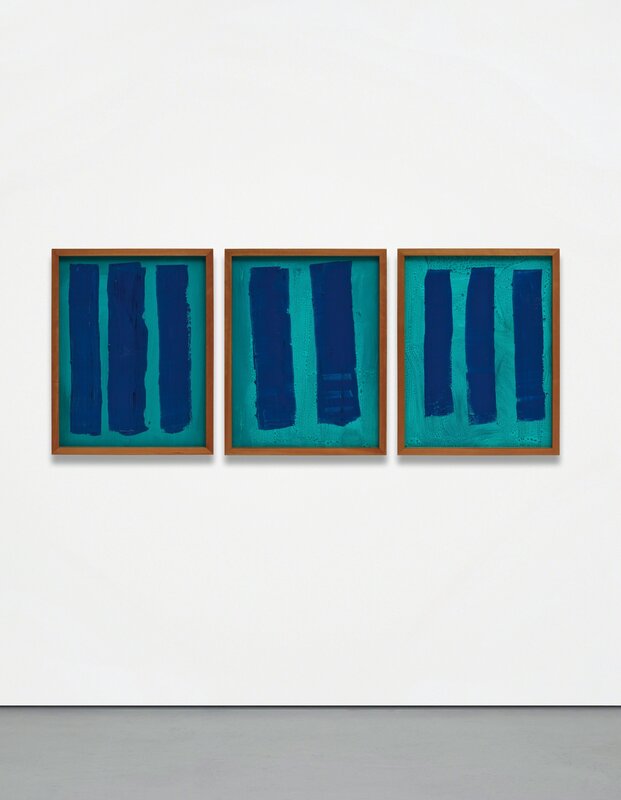 Günther Förg, ‘Anders, Lund’, 1988, Painting, Acrylic on wood, in 3 parts, each in artist's frame, Phillips