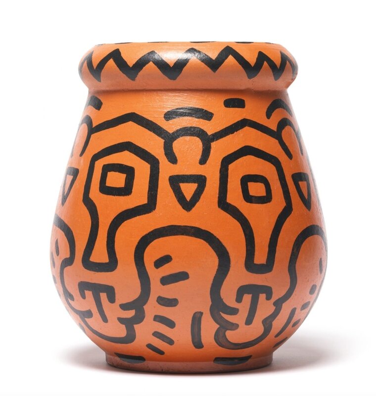 Keith Haring, ‘Keith Haring 'Untitled' Vase 1989’, 1989, Sculpture, Ceramic, Earthenware, Hirth Fine Art