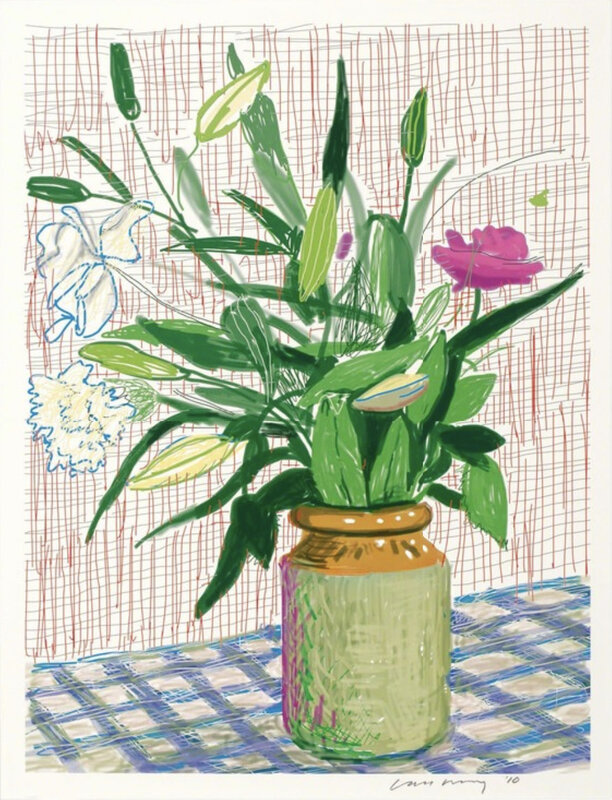 David Hockney, ‘Untitled no. 516  from A Bigger Book: Art Edition D’, 2016, Print, IPad drawing printed on paper with accompanying hard-cover book and adjustable bookstand designed by Marc Newson, Mary Ryan Gallery, Inc