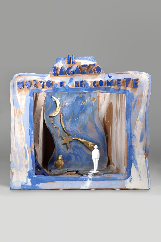 Giosetta Fioroni, ‘Il ragazzo morto e le comete’, 2004, Sculpture, Glassed ceramic, Finarte