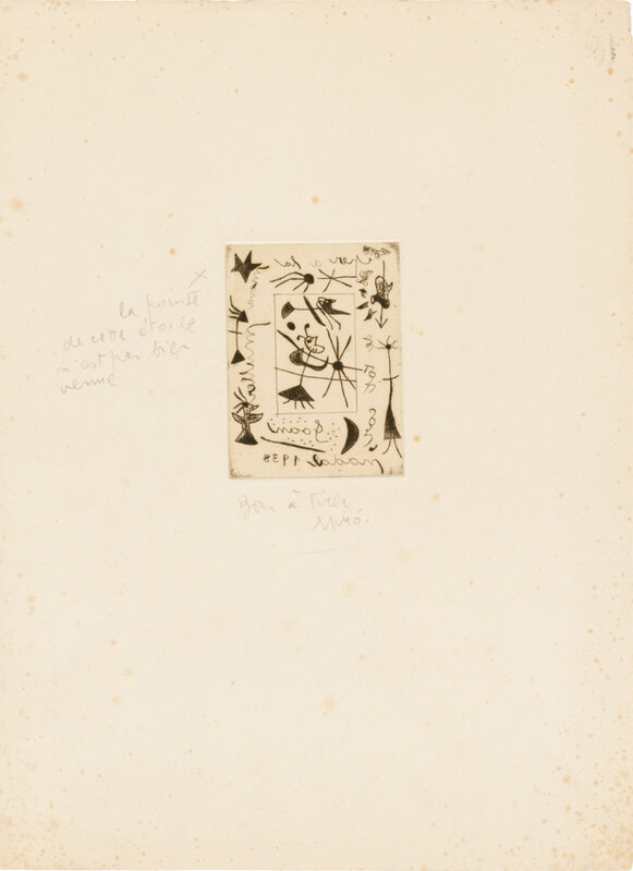 Joan Miró, ‘Bijou et cadre’, 1938, Print, Etching, Lyndsey Ingram