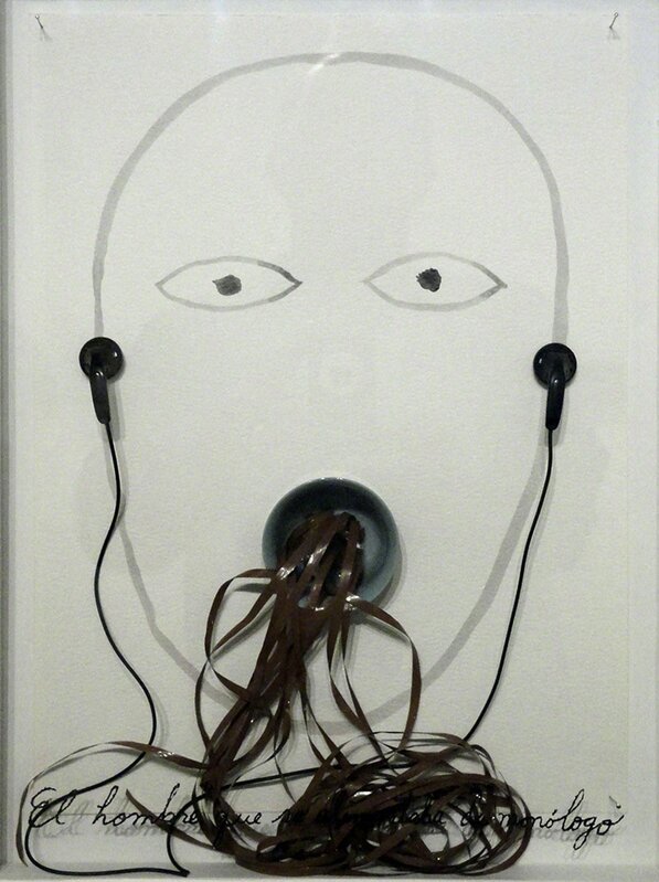 Lázaro Saavedra, ‘The man who fed himself with monologue’, 2012, Mixed Media, Acrylic,
  wood, earphones, glass, magnetic tape, Habana