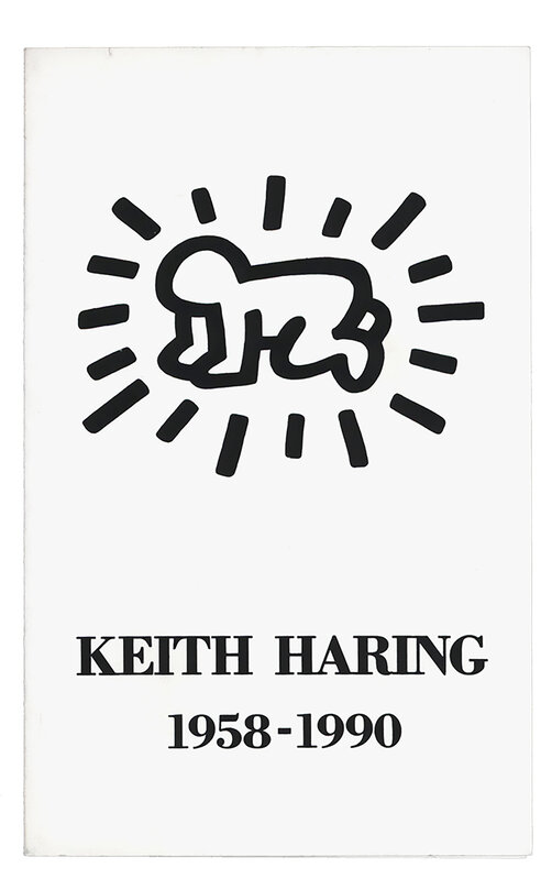 Keith Haring, ‘Keith Haring Memorial 1990’, 1990, Design/Decorative Art, Silkscreened announcement, Lot 180 Gallery