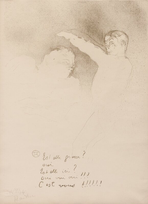 Henri de Toulouse-Lautrec, ‘Aux Varietes: Mademoiselle Lender et Brasseur, from L'Escaramouche’, 1893, Print, Lithograph, Freeman's | Hindman