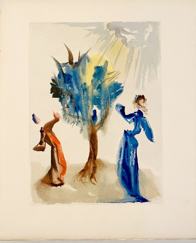 Salvador Dalí, ‘La Divine Comédie - Purgatoire 24 - L'arbre du châtiment’, 1963, Print, Original wood engraving on BFK Rives paper, Samhart Gallery