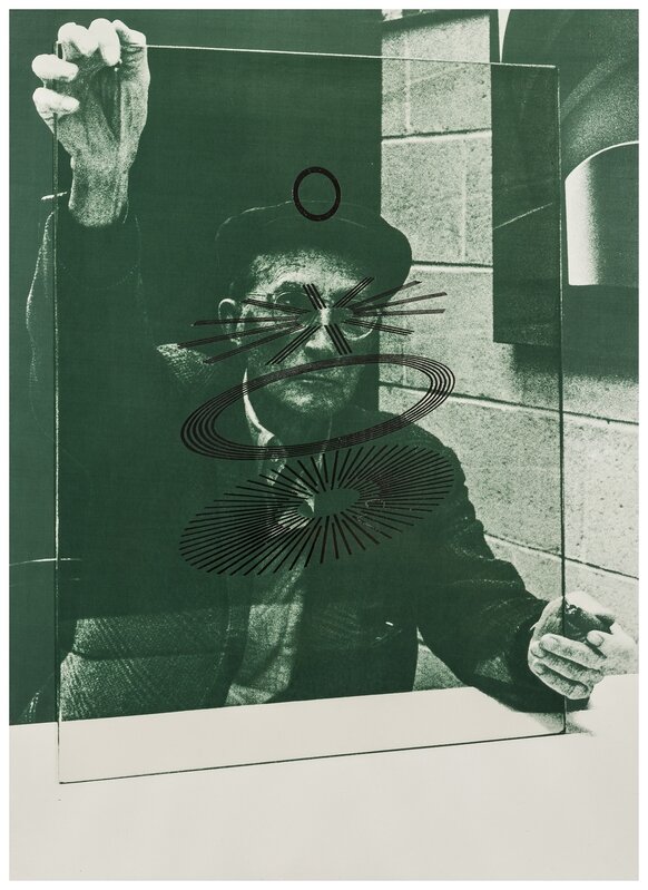Richard Hamilton, ‘Marcel Duchamp (Lullin p.264)’, 1967, Print, The rare monochrome offset lithograph laminated with silver foil, Forum Auctions