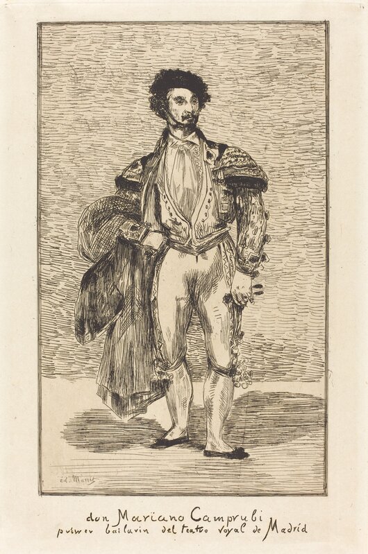 Édouard Manet, ‘Don Mariano Camprubi (Le Bailarin)’, 1862, Print, Etching, National Gallery of Art, Washington, D.C.