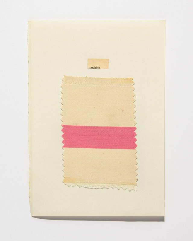 Ann Hamilton, ‘page 314’, 2019, Mixed Media, Unique cloth and word collages on book endpaper, a series of unique works, American Academy in Rome Benefit Auction