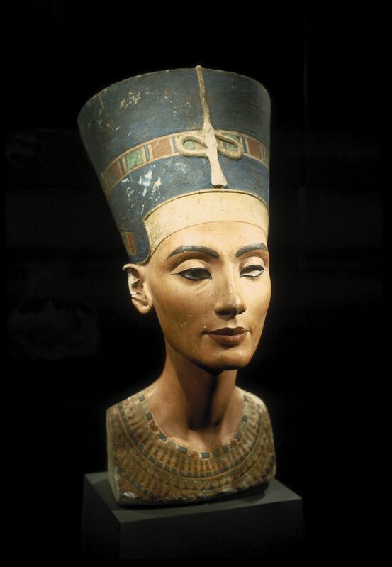 Attributed to Thutmose, ‘Queen Nefertiti’, ca. 1350 B.C. (Dynasty XVIII), Sculpture, Polychromed limestone, Allan Kohl