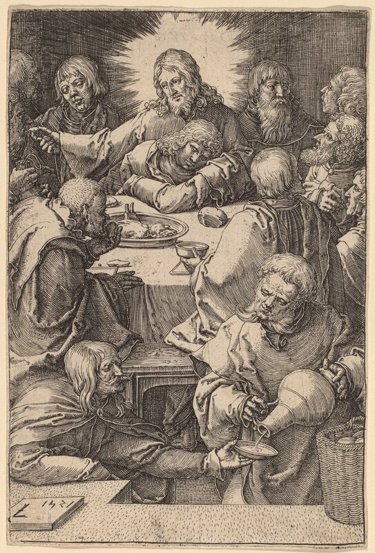Lucas van Leyden, ‘The Last Supper’, 1521, Print, Engraving, National Gallery of Art, Washington, D.C.