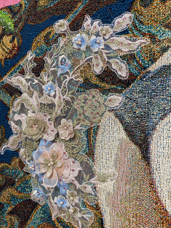 Katie Commodore, ‘Julia’, 2018, Textile Arts, Mixed Media Woven Photo Tapestry with Embelishments, The Untitled Space