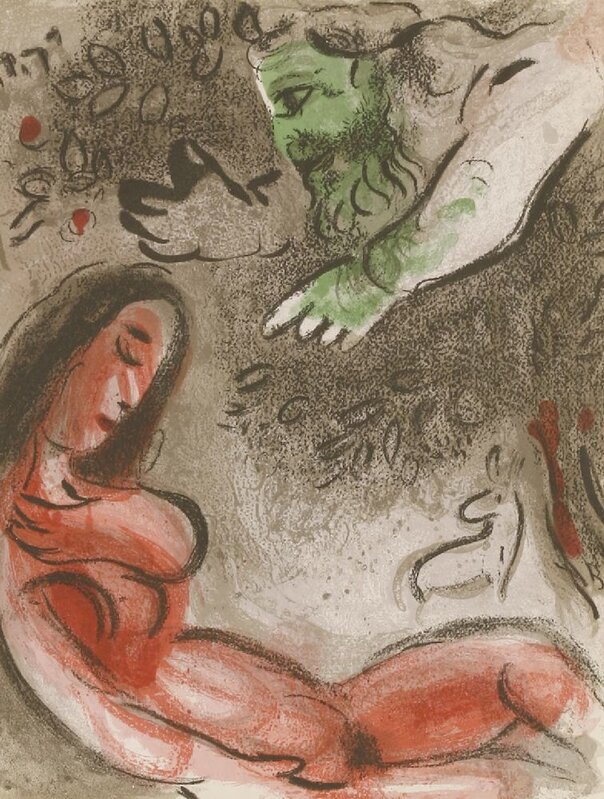 Marc Chagall, ‘God Rebukes Eve; Jeremiah’, 1956, Print, Two lithographs printed in colours, Sworders