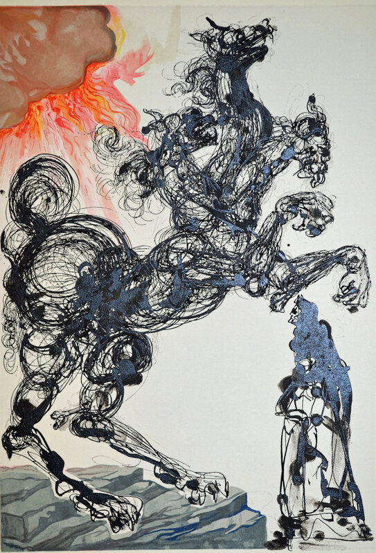 Salvador Dalí, ‘Cerberus, Inferno canto 6, The Divine Commedy’, 1959-1963, Print, Woodblock Engraving on BFK Rives Paper, O-68