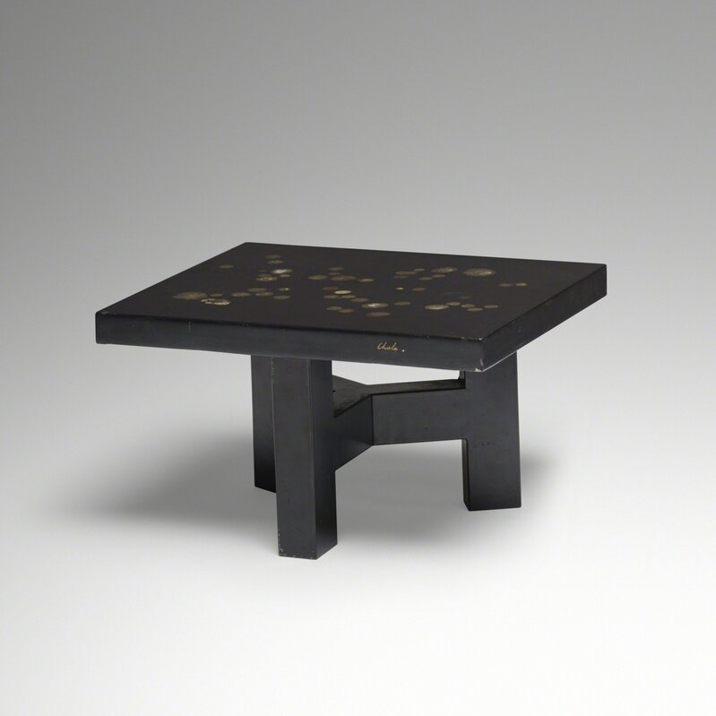 Ado Chale, ‘coffee table’, c. 1970, Design/Decorative Art, Cast resin, hematite, enameled steel, gold-mounted Ceylon ruby, Rago/Wright/LAMA/Toomey & Co.
