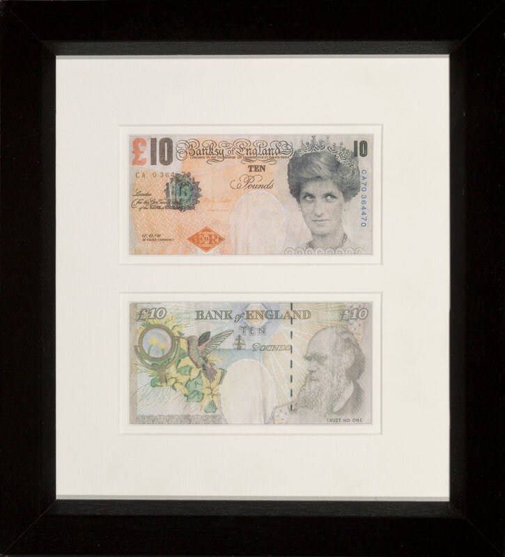 Banksy, ‘Di-Faced Tenner, 10 GBP Note (two works)’, 2005, Print, Offset lithograph in colors on paper, Heritage Auctions