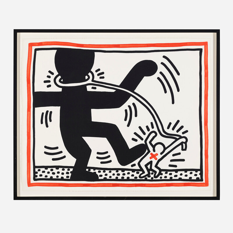 Keith Haring, ‘Untitled (from the Free South Africa series)’, 1985, Print, Lithograph in colors on BFK Rives, Rago/Wright/LAMA/Toomey & Co.