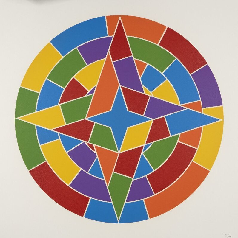 Sol LeWitt, ‘Tondo Stars’, 2002, Print, The complete set of six linocuts in colours on 300gsm somerset wove, Roseberys