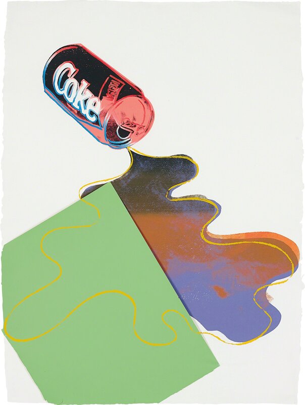 Andy Warhol, ‘New Coke’, ca. 1985, Print, Unique screenprint in colours, with graphic art paper collage, on wove paper, the full sheet, Phillips